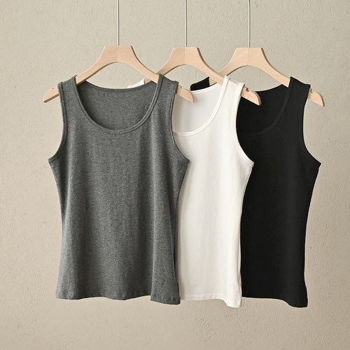 A类冰棉女士圆领背心小吊带夏款