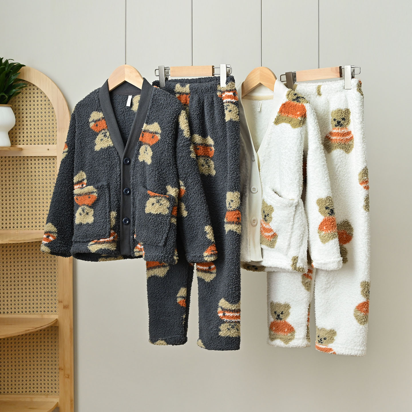 儿童保暖家居服套装睡衣睡裤