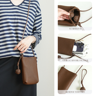 小巧便携小包软皮真皮mini女包k 竖款 头层牛皮 单肩斜挎手机包