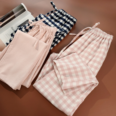 男女通用家居服睡裤纯棉磨毛