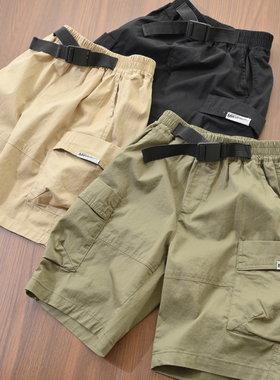 儿童工装短裤 男童薄款宽松五分裤 170中大童中裤 夏款童装