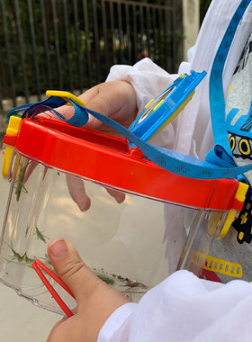 幼儿园小学生观察放大镜昆虫植物