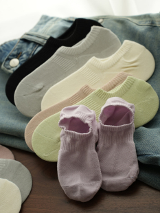 五双装 夏款 女士网眼船袜 运动袜 短袜子 隐形袜子 手工对目