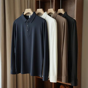 上衣 打底衫 衬衣T恤 男士 男装 商务休闲Polo衫 春秋款 翻领长袖