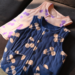 特 儿童纯棉绗缝马甲 女童夹棉  中小童加厚冬款 童装