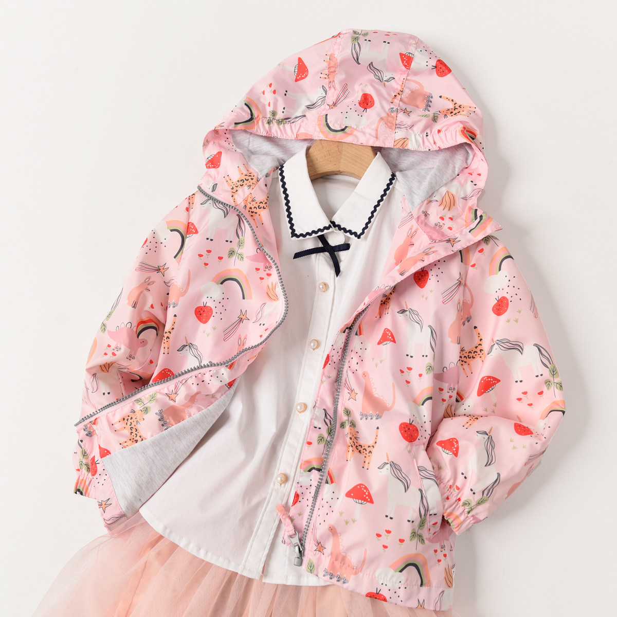 特 儿童连帽外套 女童卡通拉链开衫 双层防风衣 春秋款,童装/婴儿装/亲子装,普通外套,淘宝优惠券,粉丝福利购,淘宝优惠卷