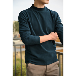 保暖长袖 半高领打底衫 秋衣 冬款 300g恒温双面绒 男装 男士