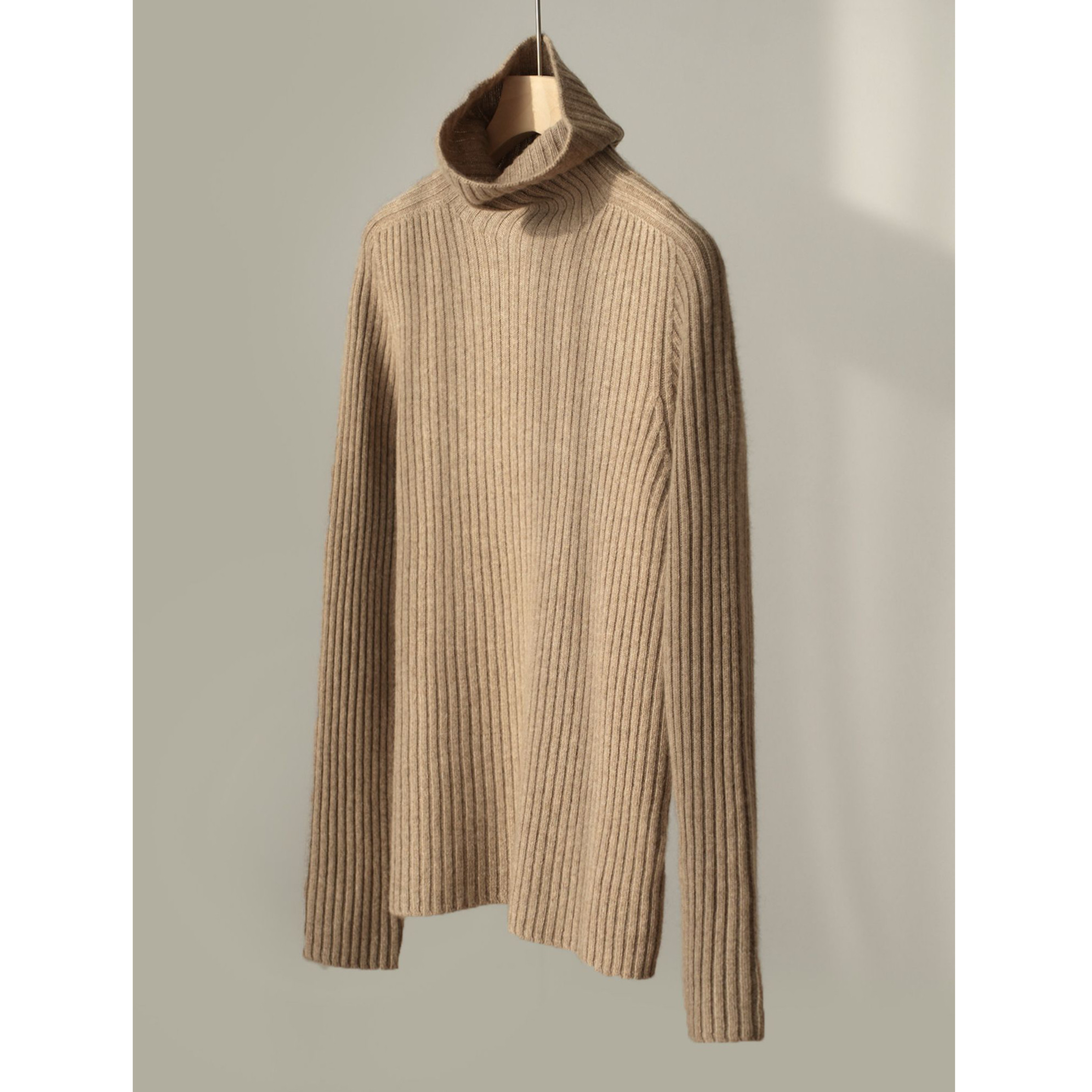 咖色 无缝一体 26支双股纱 女士全羊绒高领毛衣修身针织衫 秋冬款,女装/女士精品,毛衣,淘宝优惠券,粉丝福利购,淘宝优惠卷