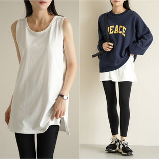 女士中长款 A类 背心 宽肩叠穿无袖 清凉索罗娜 打底女装 莫代尔棉