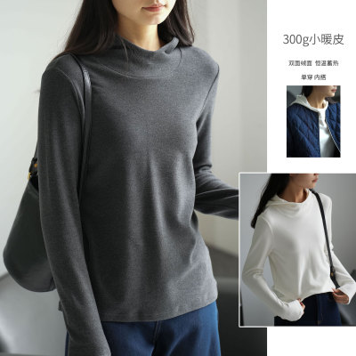 300g小暖皮女士连帽双面绒卫衣