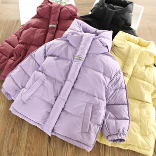 羽绒服女童2025年冬季短款男童连帽外套保暖宝宝上衣羽绒加厚外套