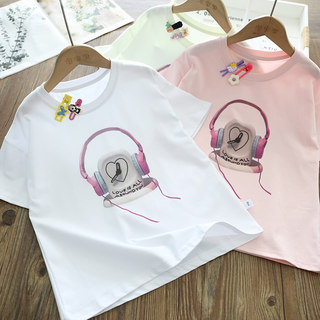 女童t恤短袖夏装2024新款韩版洋气儿童体恤夏季小女孩半袖上衣潮