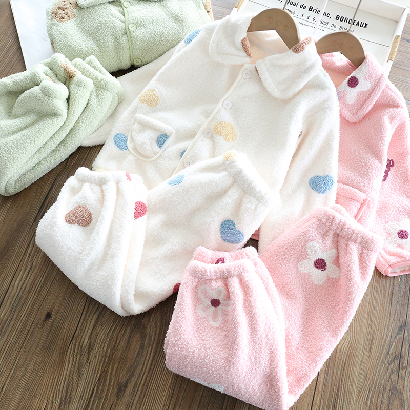 儿童卡通家居服冬季睡衣套装