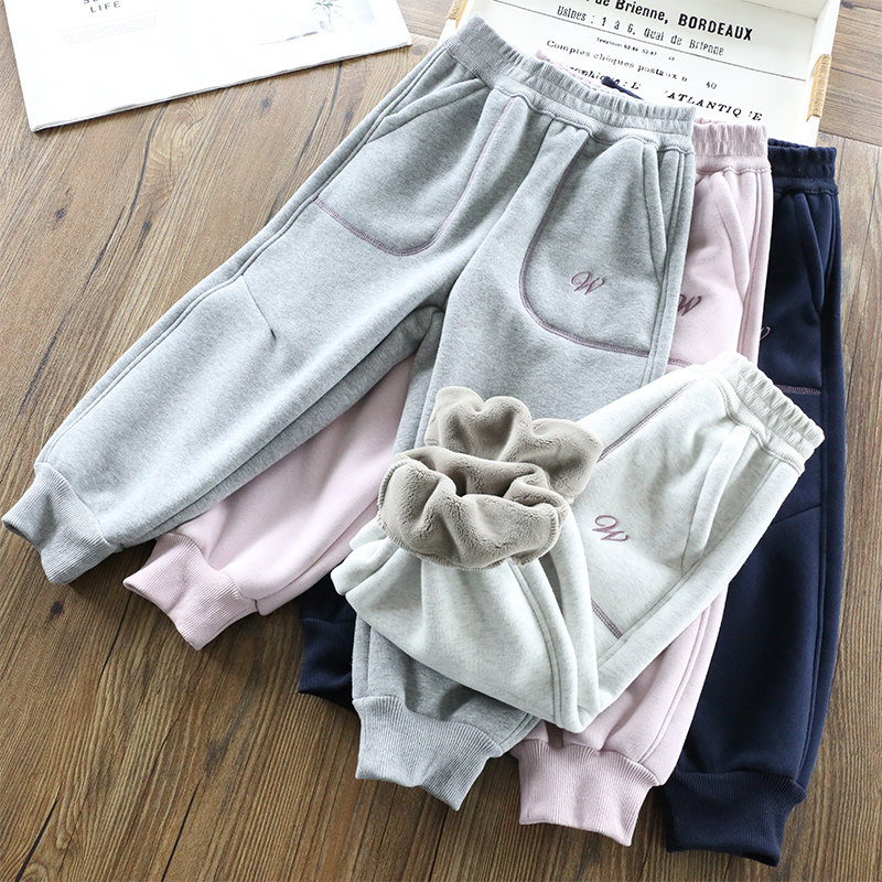 超厚密密绒女童加绒裤子冬季加厚保暖男童秋冬休闲运动一体绒卫裤,童装/婴儿装/亲子装,裤子,淘宝优惠券,粉丝福利购,淘宝优惠卷