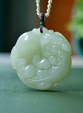 亏啦和田玉老坑雕刻清晰可见料子干净无暇有求必应双面貔貅15744