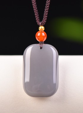 特色款和田玉青海老熟料玉质细腻温润玉质干净烟紫平安牌子D15508