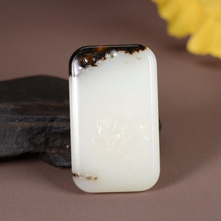 佩戴级和田玉俄料黑皮料玉质温润皮色美观品相一流雕工精湛牌子SX