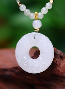 和田玉青海镯心料羊脂白玉玉质细腻结构紧致男女款招财貔貅16046