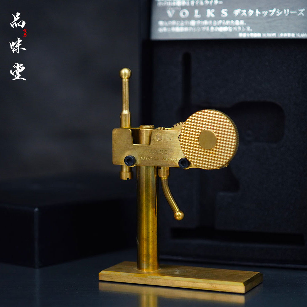 绝版1990年代日本VOLKS缝纫机金色传说台式古董打火机煤油机收藏