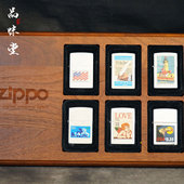 1990年美国zippo芝宝原厂木板打火机邮票机套装 木质展示板收藏级