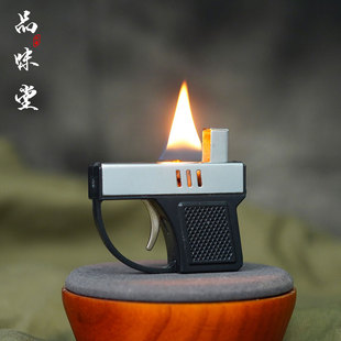 1950年日本纯铜镀铬特殊造型全自动古董煤油打火机送朋友个性独特