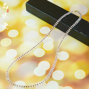 复古收藏精美18K金天然水晶紫色碧玺宝石项链首饰女生品味高奢款