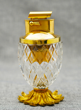 1946年意大利Scintilla水晶底座煤油古董打火机男烟具复古台式机