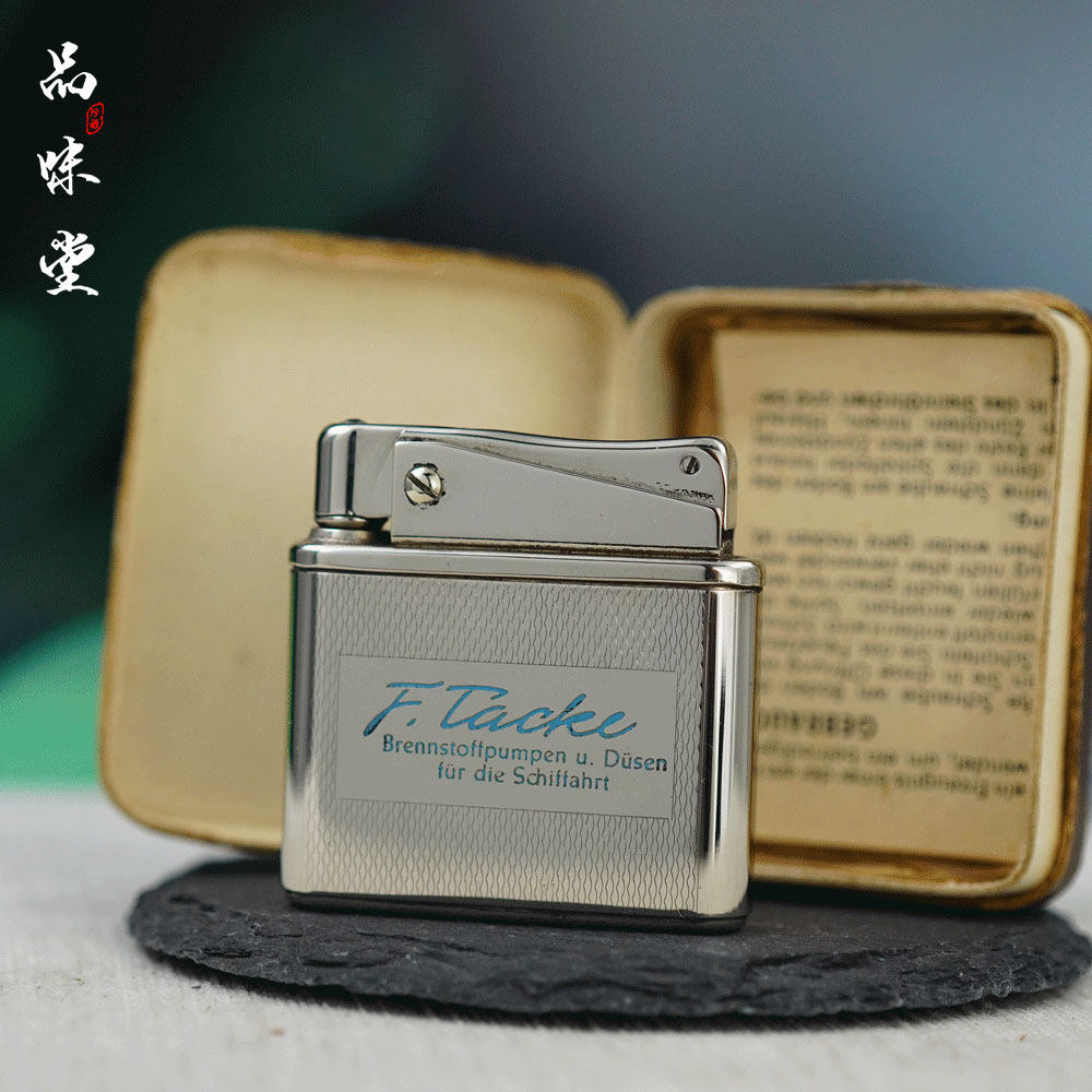 1930年德国GHB纯铜镀铬煤油古董打火机便携经典德系磕头机 原装品