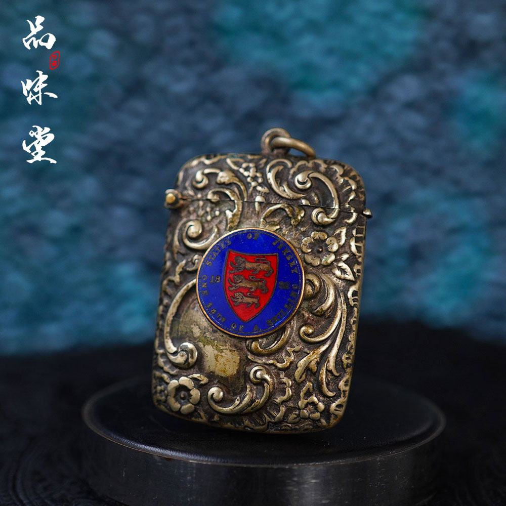 1900年德国产一战纯铜浮雕翻盖火柴盒艺术精美百年历史绝版收藏