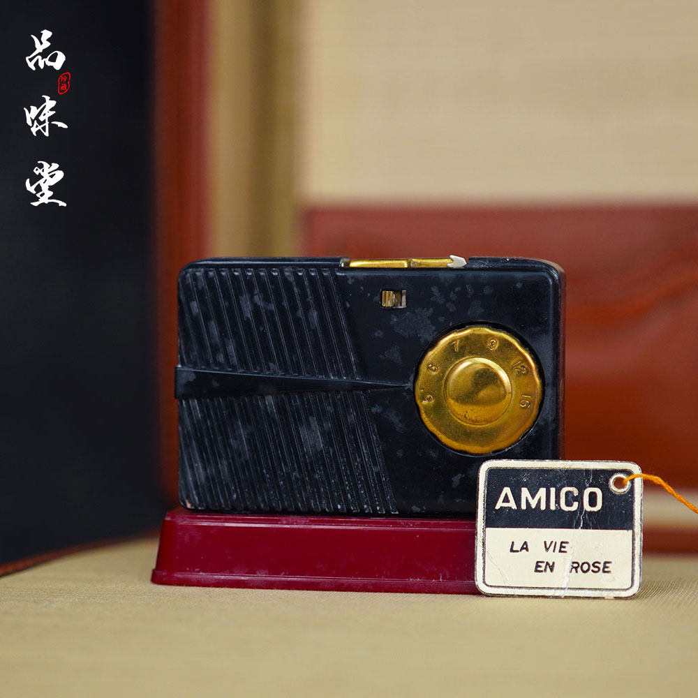 1950年日本Amico收音机造型八音盒发条音乐机煤油打火机绝版收藏