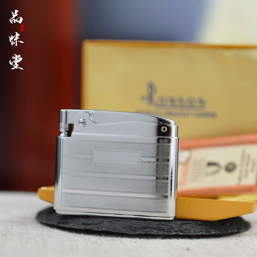 1940年美国RONSON朗森原装正品纯铜镀铬煤油古董打火机磕头机经典