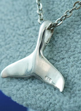 美人鱼尾海豚纯银首饰吊坠