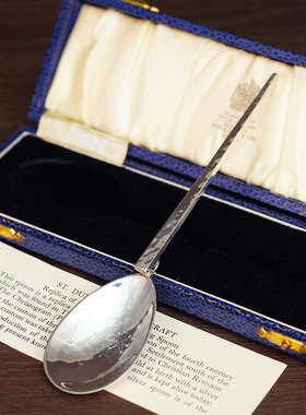 1972年英国皇室Mappin&webb品牌纯银勺子甜品咖啡下午茶复古精致