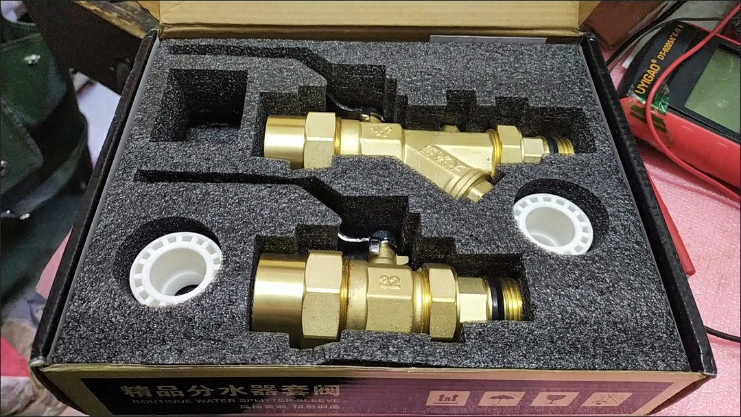 黄铜大流量分水器套阀1寸丝口铜球铜体防爆款质量好