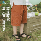 夏清凉锦棉复古风儿童中裤 小新贝塔 凉凉软软&夏天穿出清凉意