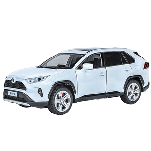 金属仿真1:24丰田RAV4荣放合金小汽车模型玩具声光回力儿童礼物