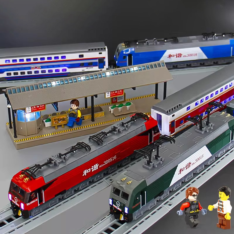 老式合金火车头复兴号仿真东风内燃机车地铁模型小车厢和谐号玩具
