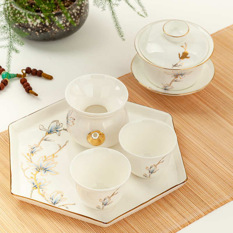 骨瓷茶杯金岚玉茶具中式