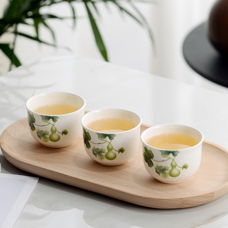 金岚玉唐山骨瓷白酒杯陶瓷黄酒杯小白水杯小酒杯