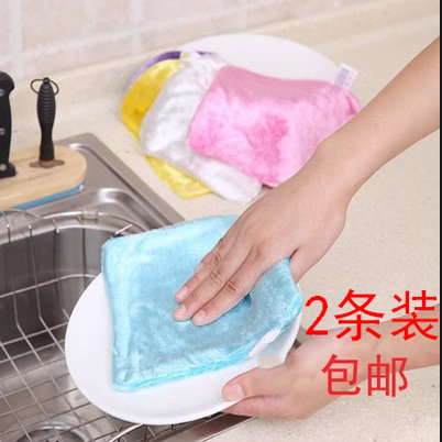 木纤维双层加厚去油洗碗布