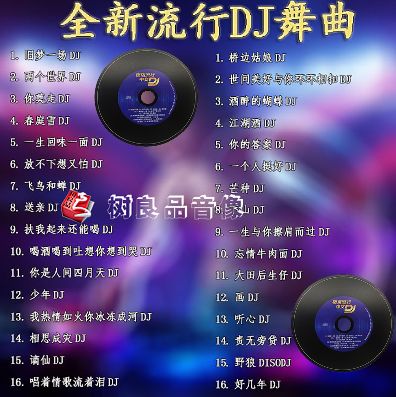 正版车载cd碟片2024抖友流行歌曲劲爆中文DJ舞曲两个世界dj慢摇