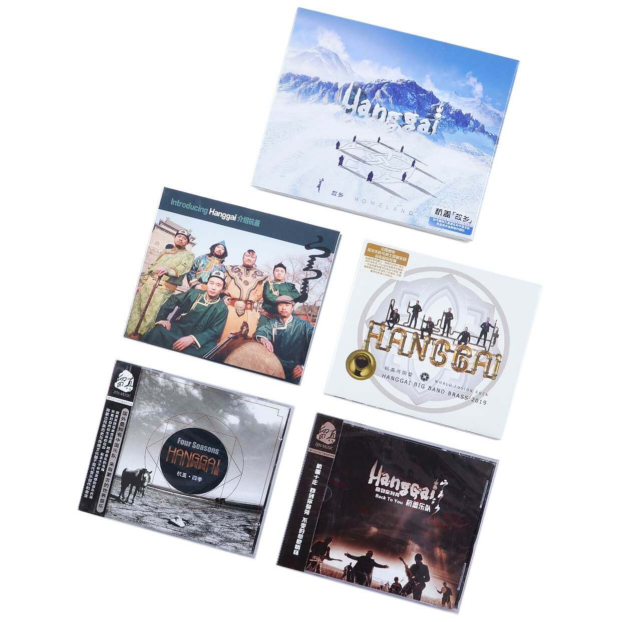 杭盖5张专辑 介绍杭盖 四季 故乡 杭盖与铜管 回到你身旁 5cd唱片