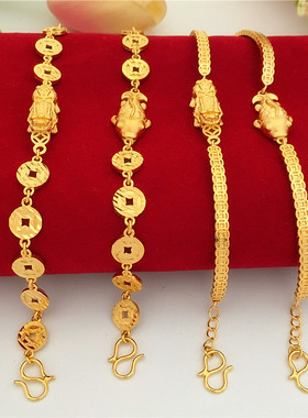 钱币招财转运久不掉色貔貅手链