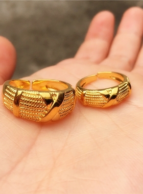 老九门同款戒指镀金开口指环越南