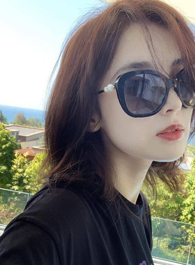 2025新款太阳镜古力娜扎明星同款复古潮超大框珍珠偏光女士墨镜