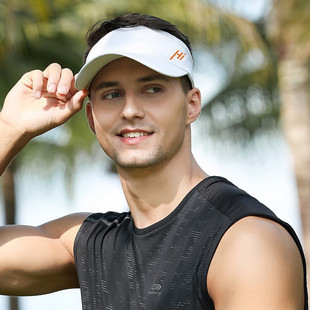 马拉松防晒跑步帽空顶男女士夏季沙滩遮阳帽无顶速干运动帽子定制