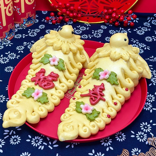 老雁馍燕蛋馒头男女夫妻一家闰月送父母送妈妈喜燕送长辈花馍