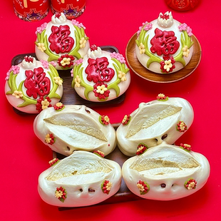 胶东花饽饽福字花石榴元宝馒头结婚婚礼过年花馍山东威海特产