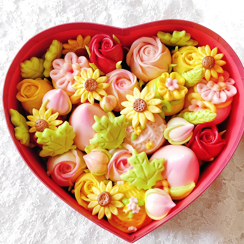 情人节玫瑰花女神妇女节生日花馍