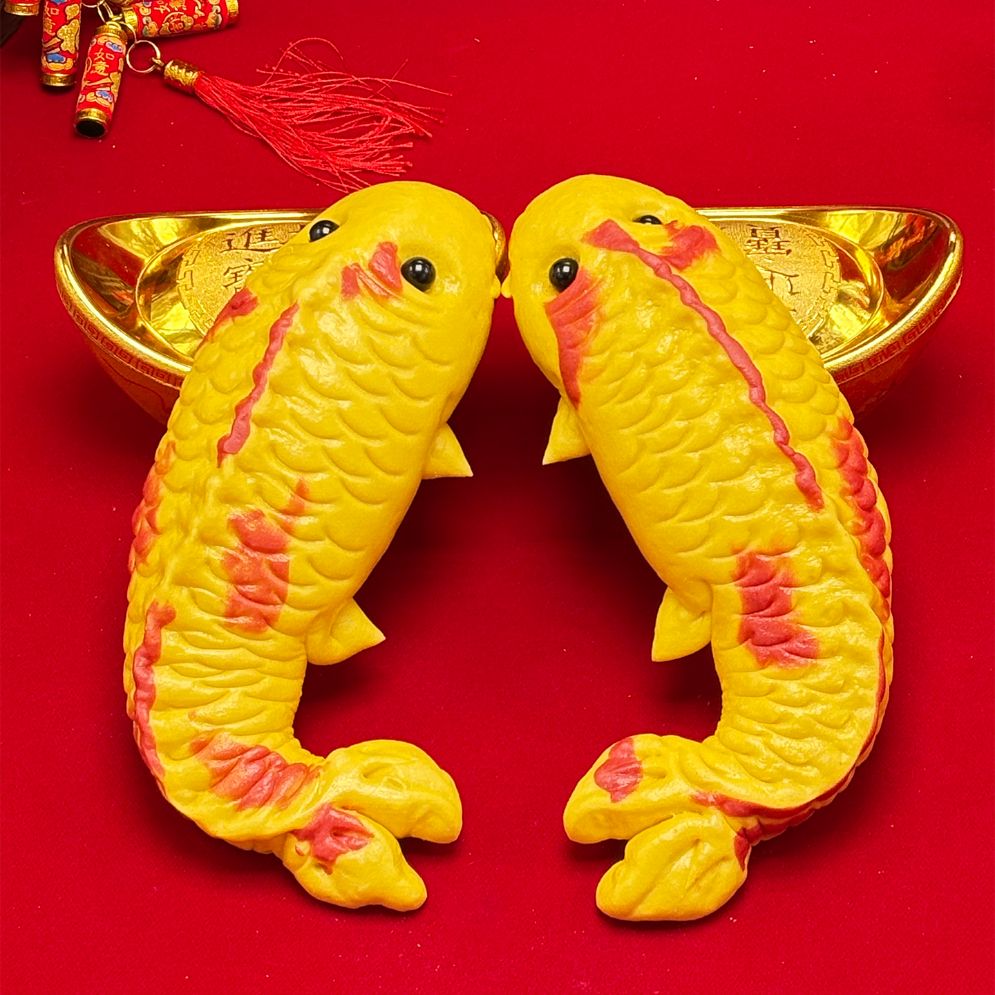 胶东花饽饽锦鲤大面鱼馒头结婚搬家乔迁花馍山东留爹鱼过年新年